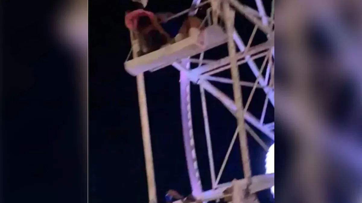 Menina de 5 anos cai de roda gigante em festa de São João